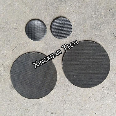 Runde Stücke des Extruderschirmsatzfilterdiskette Schwarz-Maschendraht-Stoffes