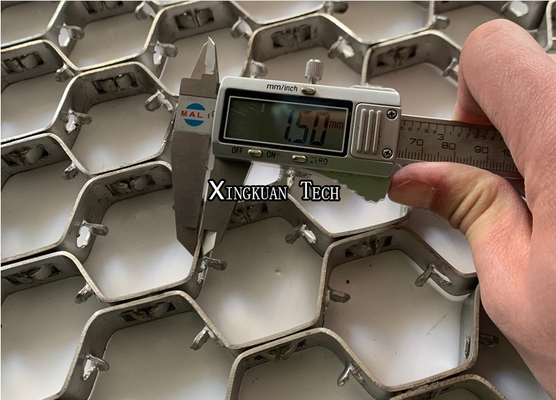Stahlhexen-Metallmasche, Hexen-Stahlmetall Mesh For Refractory Lining