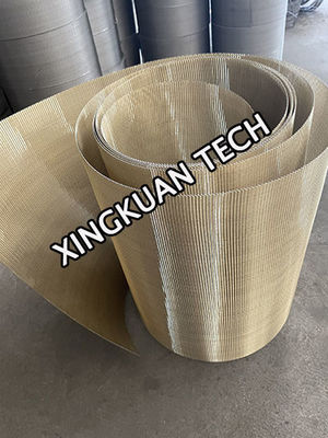 0.308mx50m Messing Farbe kontinuierlicher Gürtelfilter für Kunststoff und Kautschuk Extrusion