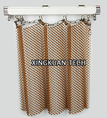 Bunter dekorativer Mesh Curtain, Öffnung des Metallspulen-Drapierungs-4mm 6mm 8mm